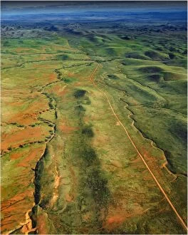 Images Dated 26th July 2011: An Aerial view of the Australian outback in the Flinders Ranges