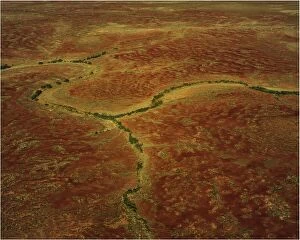 Images Dated 28th July 2011: An Aerial view of the Australian outback, showing the vibrant colours of the Landscape