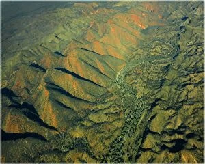 Images Dated 26th July 2011: An Aerial view of the Australian outback, showing the vibrant colours of the Landscape