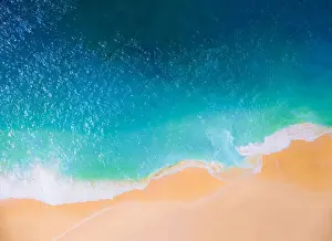 Aerial view of the beach