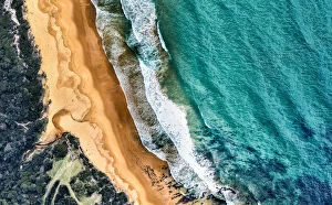 Images Dated 2018 July: Aerial view of beach and ocean. Victoria, Australia