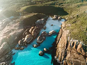 Images Dated 2022 August: Aerial View of Elephant Rocks Denmark Western Australia - 4K DRONE PHOTO
