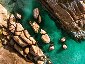 Aerial View of Elephant Rocks Denmark Western Australia - 4K DRONE PHOTO