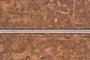 Images Dated 22nd October 2019: Aerial View of Eyre Highway - Nullarbor Plain, South Australia
