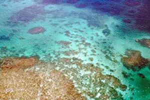 Aerial view of Great Barrier Reef, Queensland, Australia