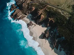 Images Dated 2022 August: Aerial View of Injidup Beach Yallingup Western Australia - DRONE 4K PHOTO