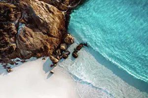 Aerial View of Little Beach, Albany Western Australia - 4K DRONE Photo