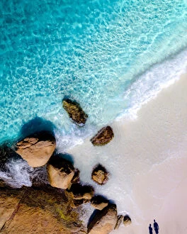 Merr Watson Aerial Landscapes Collection: Aerial View of Little Beach in Two Peoples Bay