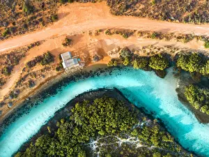 Aerial View of Little Lagoon Shark Bay - DRONE PHOTO 4K