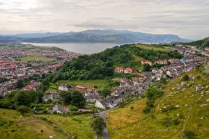 Images Dated 12th July 2014: Aerial view of Llandudno and Conwy bay