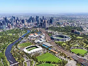 Aerial view of Melbourne