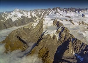 Images Dated 28th April 2016: Aerial view of the Mount Cook Aoraki National Park, south Island of New Zealand