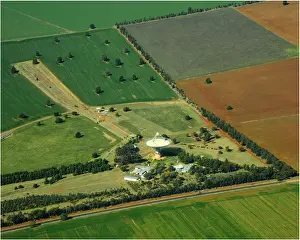 Aerial view near Parkes, of the Radio dish (telescope), New South Wales, Australia