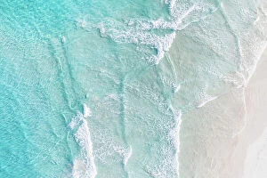 Drone Aerial Views Collection: Aerial view of ocean and a beach, Esperance, Australia