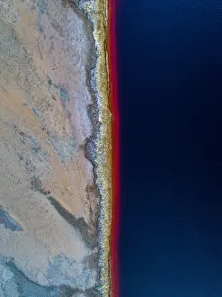 Images Dated 2nd August 2019: Aerial view of the riverbank of the Rio Tinto river, Spain