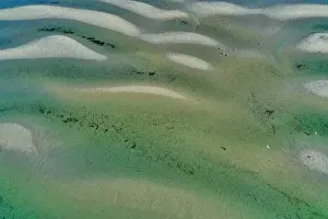 Images Dated 2020: Aerial view of some sandbars forming as the tide goes out