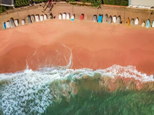 Felix Cesare Collection: Aerial view of a Sandy Beach in Vivid Colors
