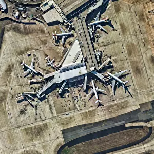 Aviation Prints: Aerial view of Sydney International Airport. Australia