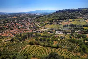 Aerial View of Tuscany Region in Central Italy