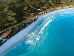 Merr Watson Aerial Landscape Prints: Aerial View of Twilight Beach, Esperance Western Australia - 4K DRONE PHOTO
