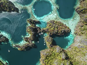 Merr Watson Aerial Landscapes Collection: Aerial View of Twin Lagoons Coron, Philippines - Drone 4K Photo