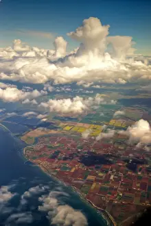 Images Dated 2nd September 2014: Aerial view of Vitoria coastline farming fields