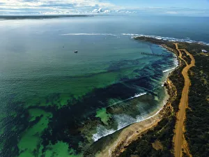 Aerial view of Vivonne Bay, Kangaroo Island, South Australia Aerial view of Vivonne Bay, Kangaroo Island, South Australia