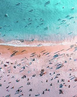 Aerial Beach Photography Collection: Aerial Views Summer at the Beach
