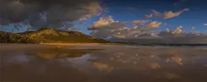 Afternoon light and approaching dusk at Trousers point, Flinders Island, Bass Strait, Tasmania, Australia