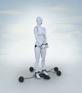 One Young Woman Only Prints: ai, ar, artificial intelligence, augmented reality, ball and chain, beauty, bondage