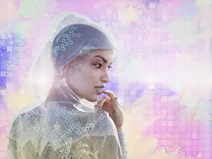 Brunette Prints: ai, ar, artificial intelligence, augmented reality, beauty, biting, biting fingernail