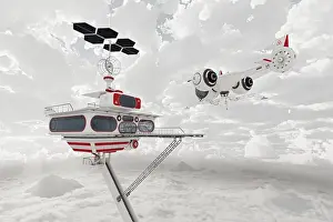 Station Prints: aircraft, airplane, ar, ascending, augmented reality, camping, cloud, color image