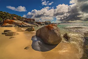 All-ports beach on the Western coastline of Flinders Island, Bass Strait, Tasmania All-ports beach on the Western coastline of Flinders Island, Bass Strait, Tasmania
