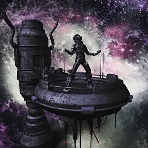 Space Suit Prints: alone, android, color image, concept
