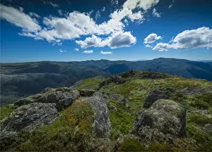 Alpine scenery near Falls creek in the mountainous region of north east Victoria, Australia