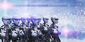 android, attitude, color image, concept, cool, copy space, cyberspace, day, digital composite