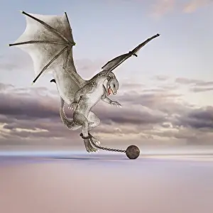 Creature Prints: animals, ankle, ar, augmented reality, ball, ball and chain, chain, cloud, color image