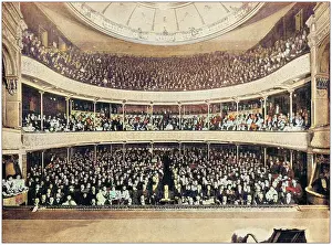 Images Dated 27th April 2021: Antique photograph of the British Empire: Saturday night in the Princess's Theatre