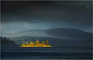 Approaching storm in Dover bay, southern coastline of Tasmania, Australia