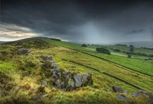 Images Dated 9th June 2014: Approaching storm near the roaches, Staffordshire, England, United kingdom