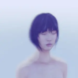 Nudity Prints: ar, augmented reality, black hair, blurred, calm, close up, color image, concept
