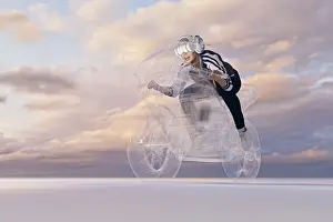 Transparent Prints: ar, augmented reality, childhood, cloud, color image, concept, copy space, cyberspace