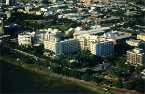 Cairns Prints: Areial view of the Cairns area, north Queensland, Australia