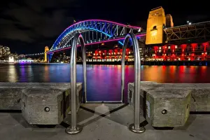 Vibrant Color Prints: art, bay, bridge, coast, colorful, culture, designs, escape, evening, famous, lights
