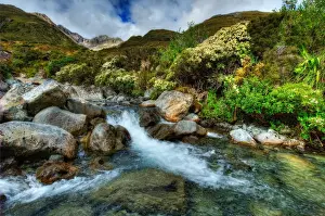 Julie Fletcher Prints: Arthurs Pass Temple Basin South Island New Zealand