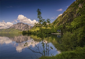 Attersee, and mountain views in the springtime, Austria Attersee, and mountain views in the springtime, Austria