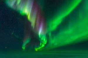 Aurora Borealis Collection: Aurora from the air