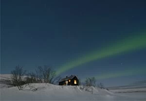 Images Dated 7th February 2017: Aurora Borealis appearing over Abisko Lapland, Sweden