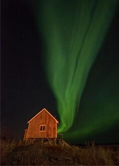 Images Dated 21st February 2014: Aurora Borealis in the Lofoten Peninsular, Arctic circle, Norway