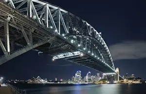 Local Landmark Prints: Australia, Sydney, Sydney Harbour Bridge at night
